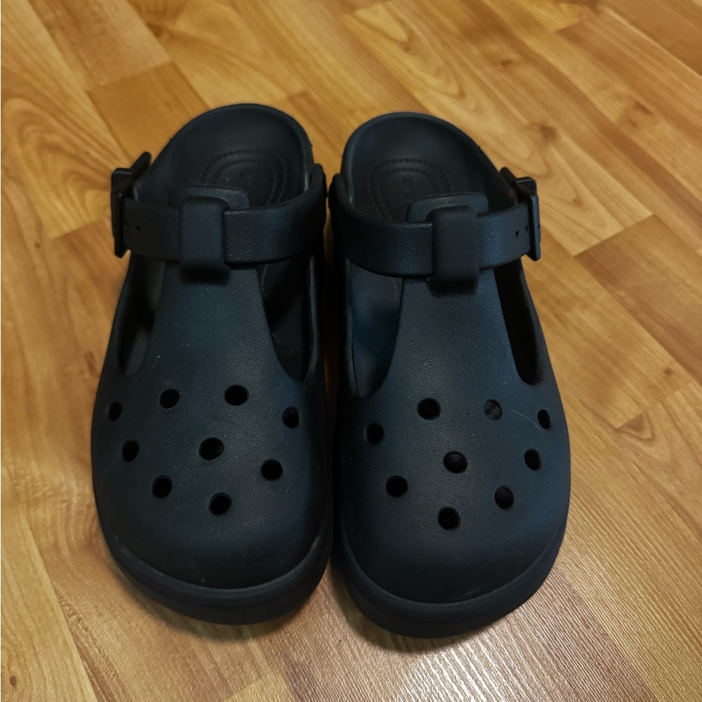 Crocs Black Mary Jane Clogs